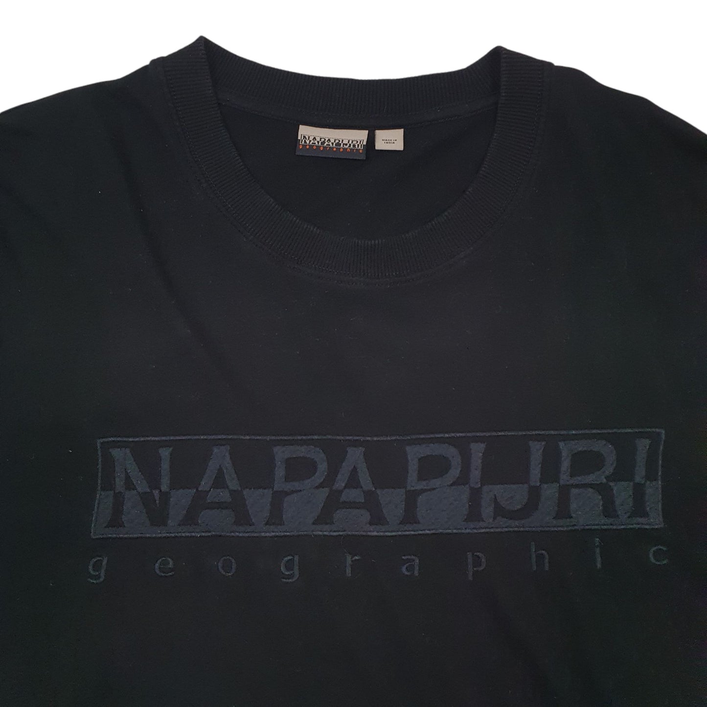 Mens Black Napapijri Geographic  Short Sleeve T Shirt