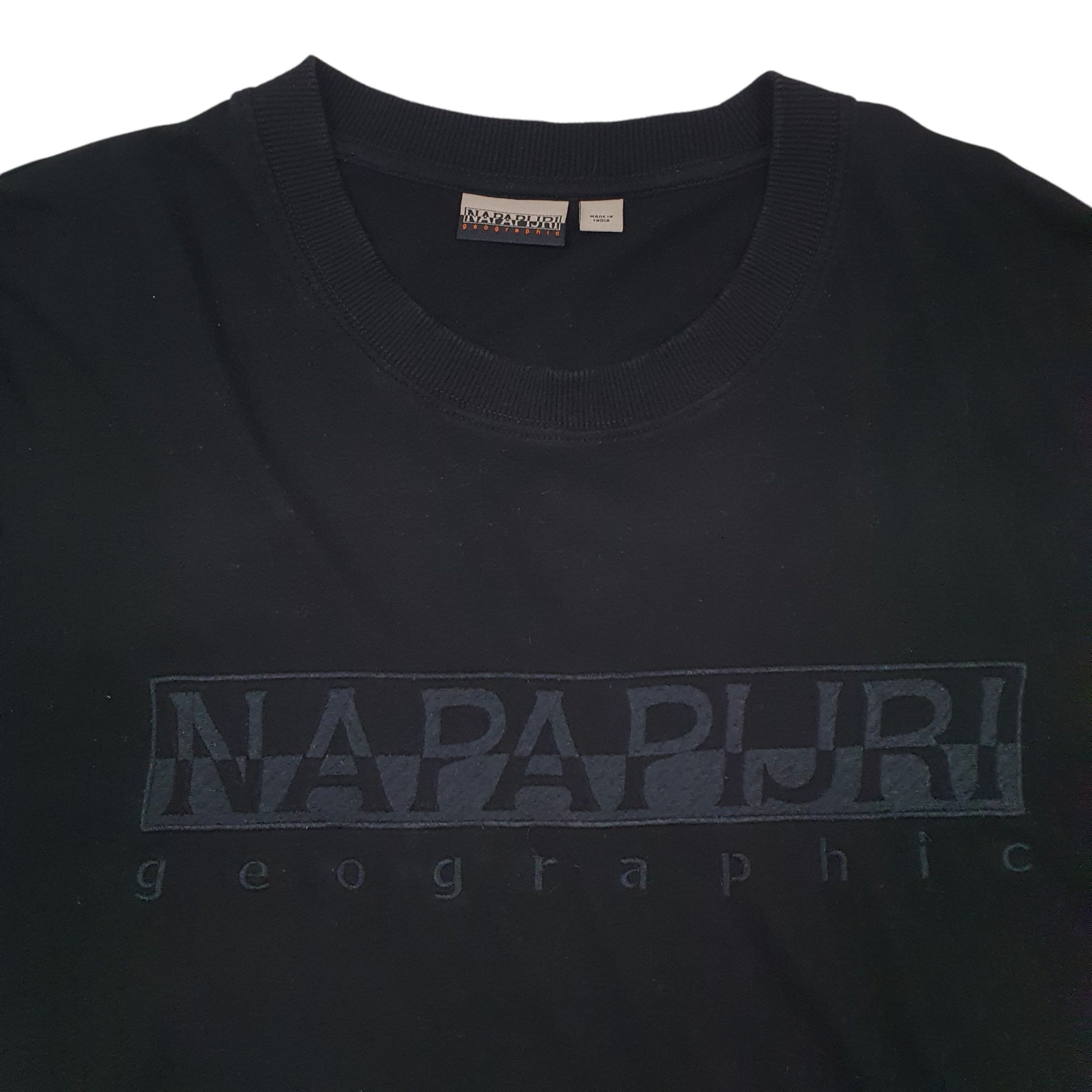 Mens Black Napapijri Geographic  Short Sleeve T Shirt