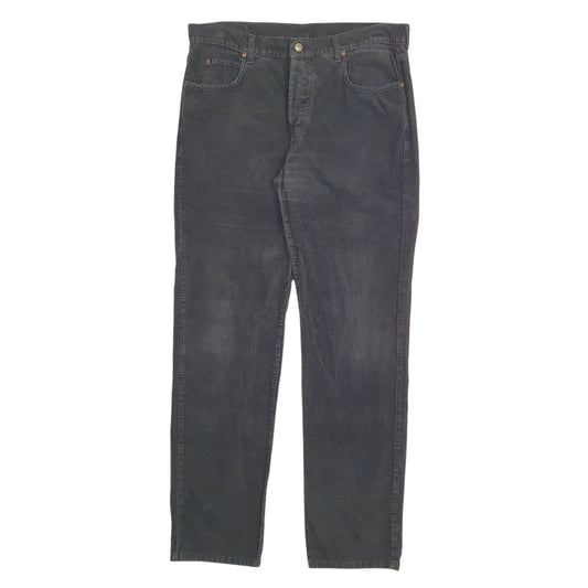 Mens Black Lee  Corduroy Trousers