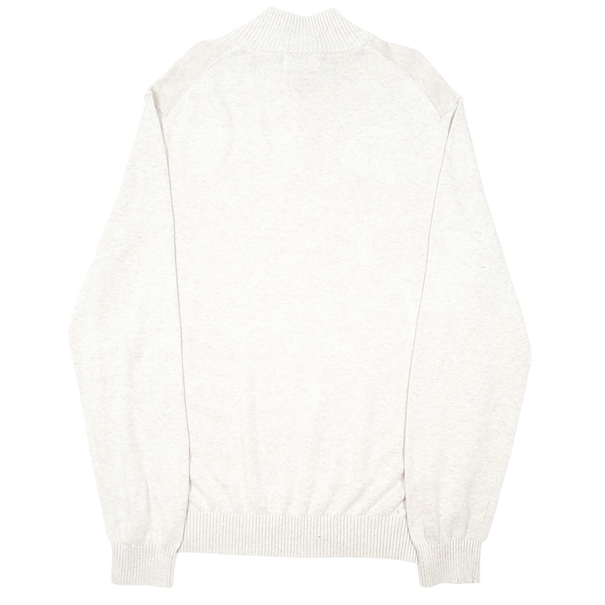 Mens Cream Nautica Knit Quarter Zip Jumper