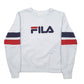 Womens Blue Fila Spellout Crewneck Jumper