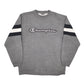 Mens Grey Champion Spellout Crewneck Jumper