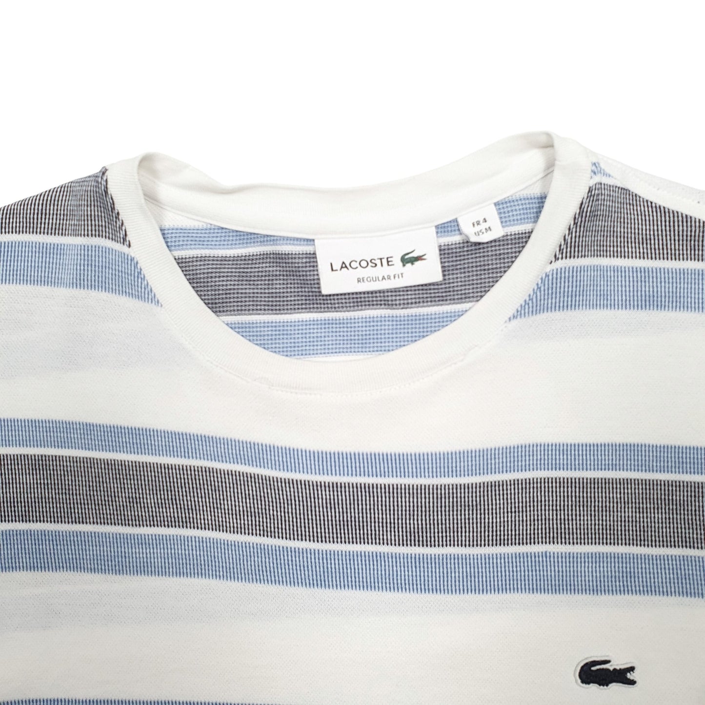 Mens White Lacoste  Short Sleeve T Shirt