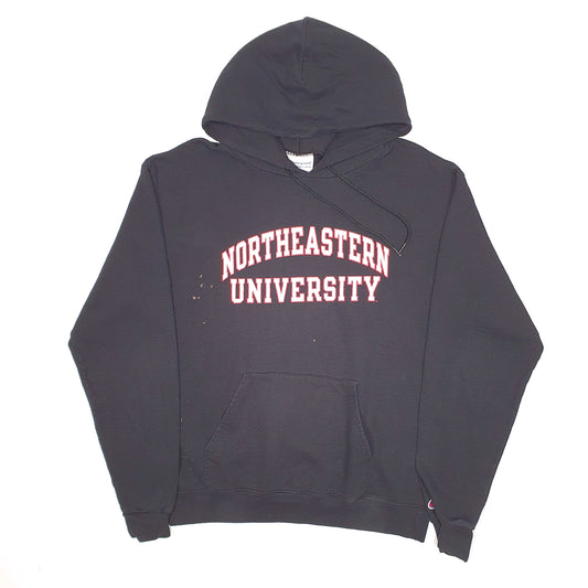 Mens Black Champion Northeastern University Hoodie Jumper