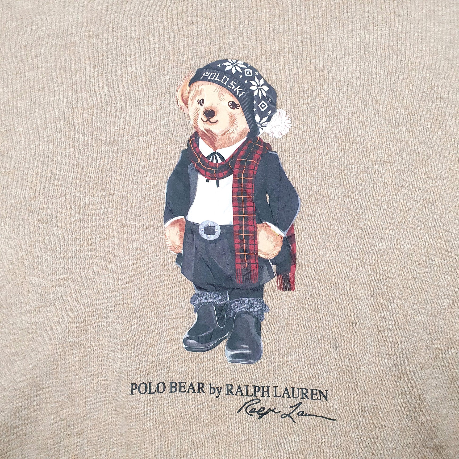 Womens Beige Polo Ralph Lauren Bear Teddy Polski Hoodie Jumper