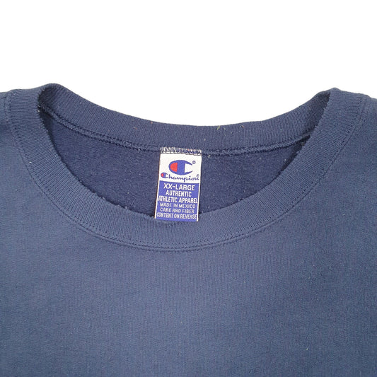 Mens Navy Champion Vintage 90s Crewneck Jumper