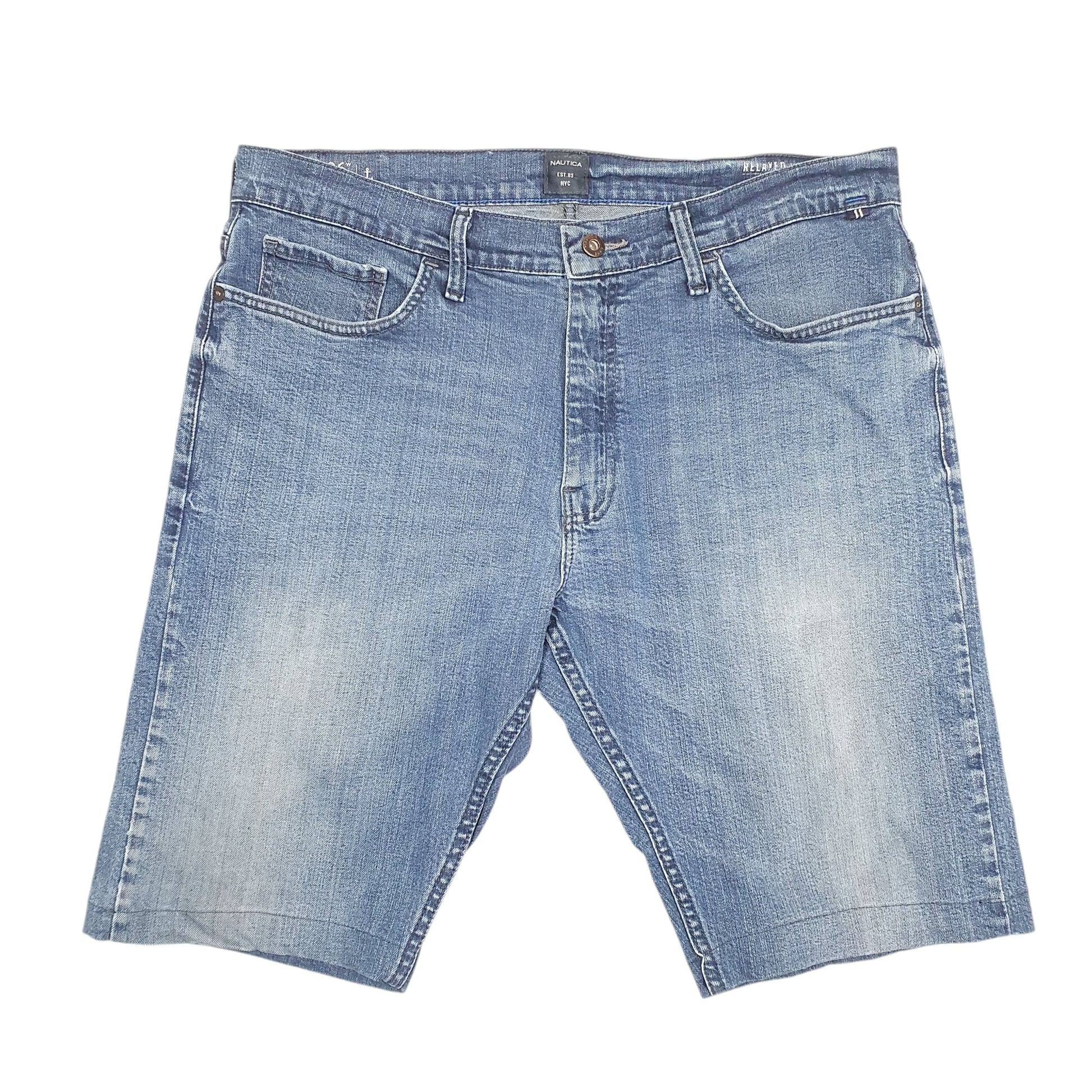 Mens Blue Nautica Jorts Jean Denim Shorts