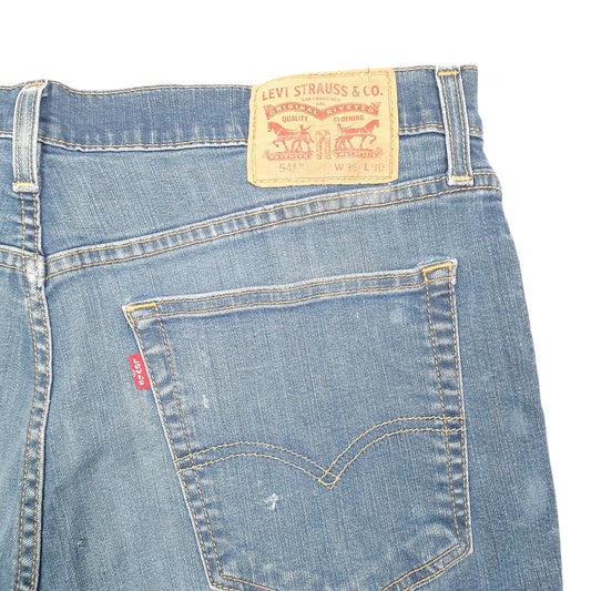 Mens Blue Levis Denim Jeans Jorts 541 Cut Offs Denim Shorts