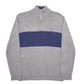 Mens Grey Nautica Knit Quarter Zip Jumper