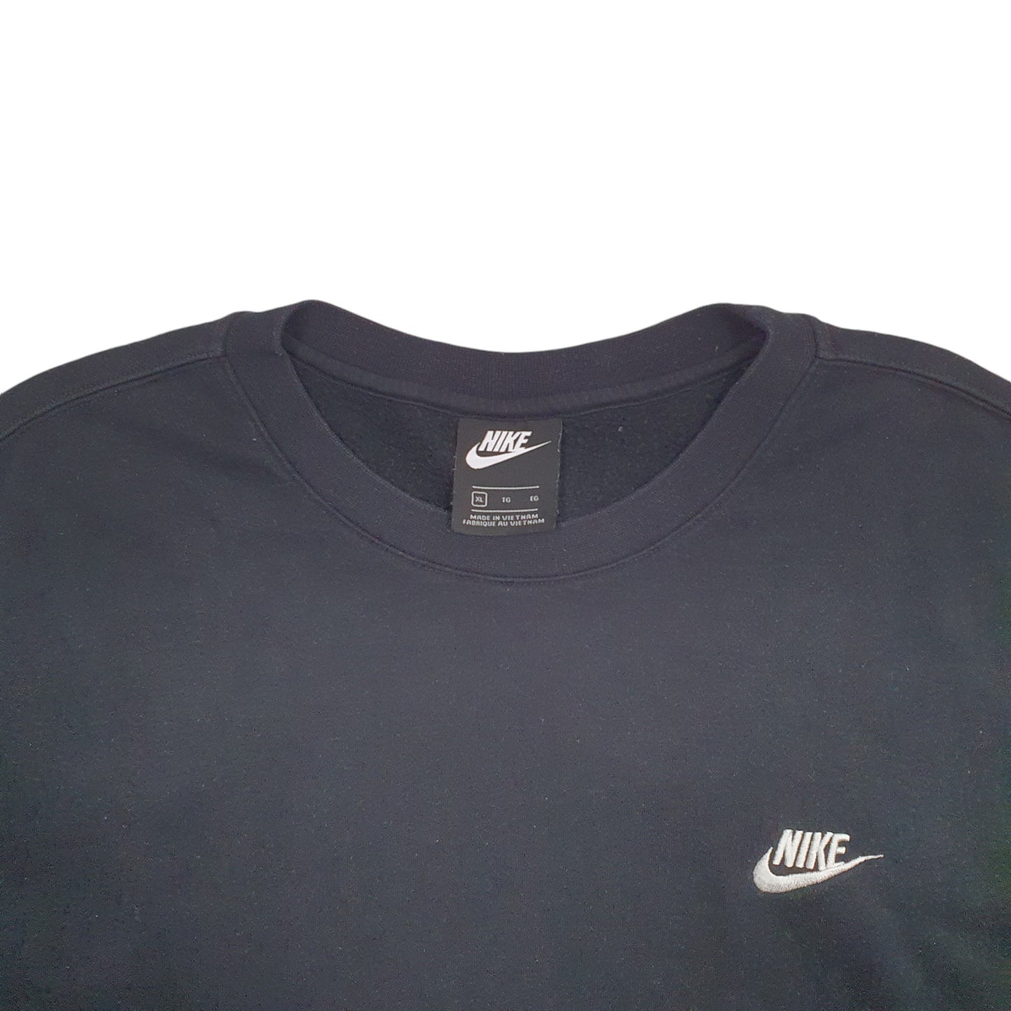 Mens Black Nike Swoosh Crewneck Jumper
