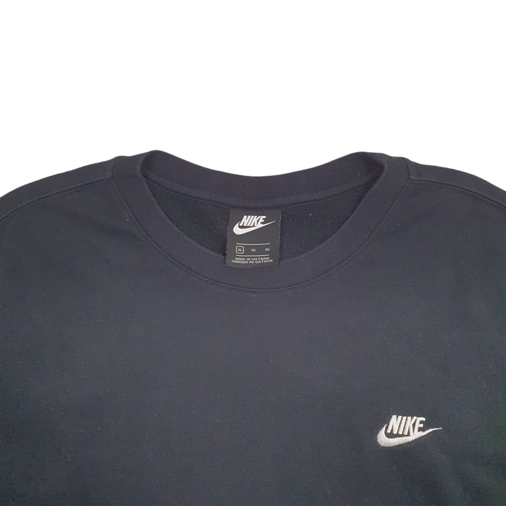 Mens Black Nike Swoosh Crewneck Jumper