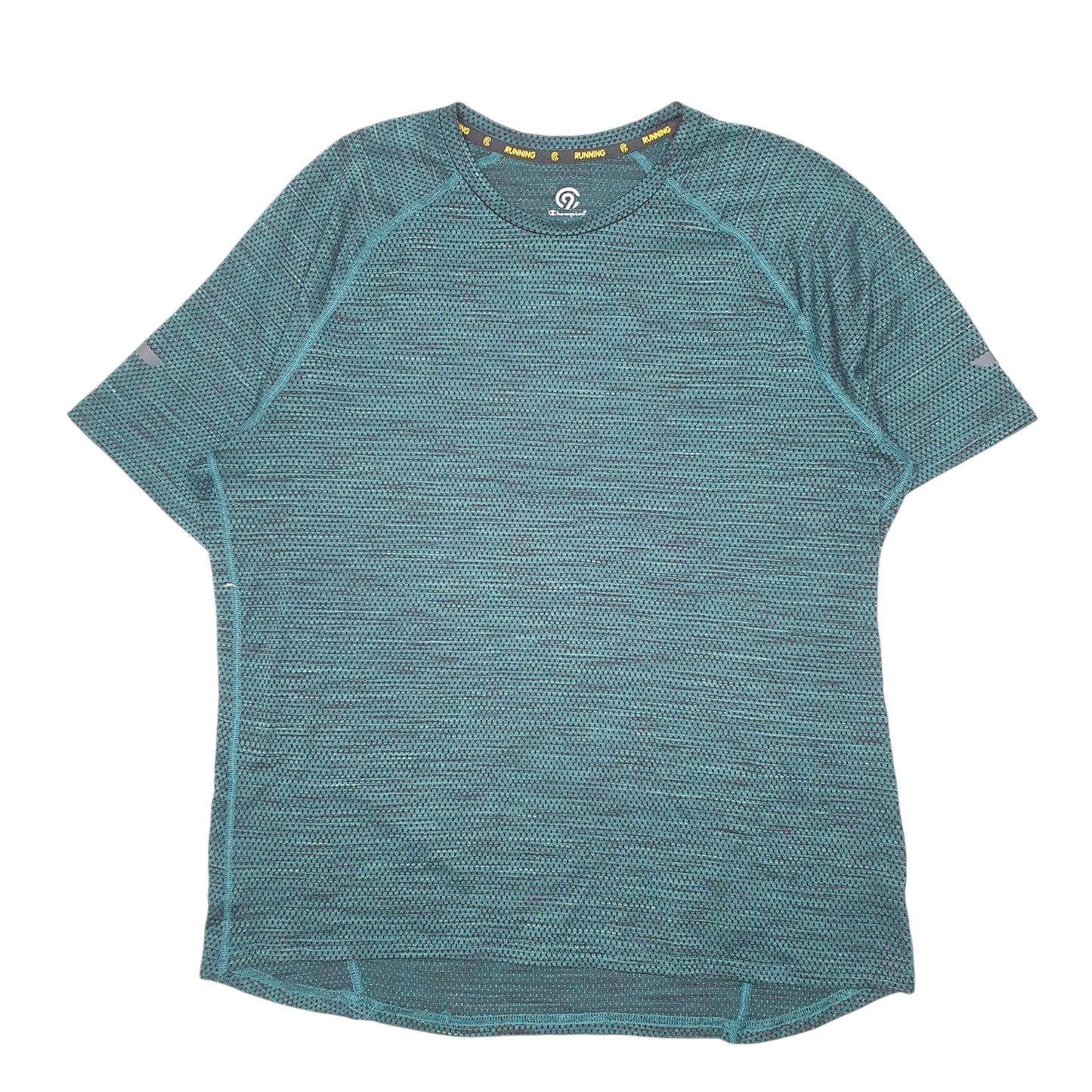 Mens Green Champion Running Active Workout Gym Short Sleeve T Shirt