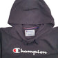 Womens Black Champion Spellout Hoodie Jumper