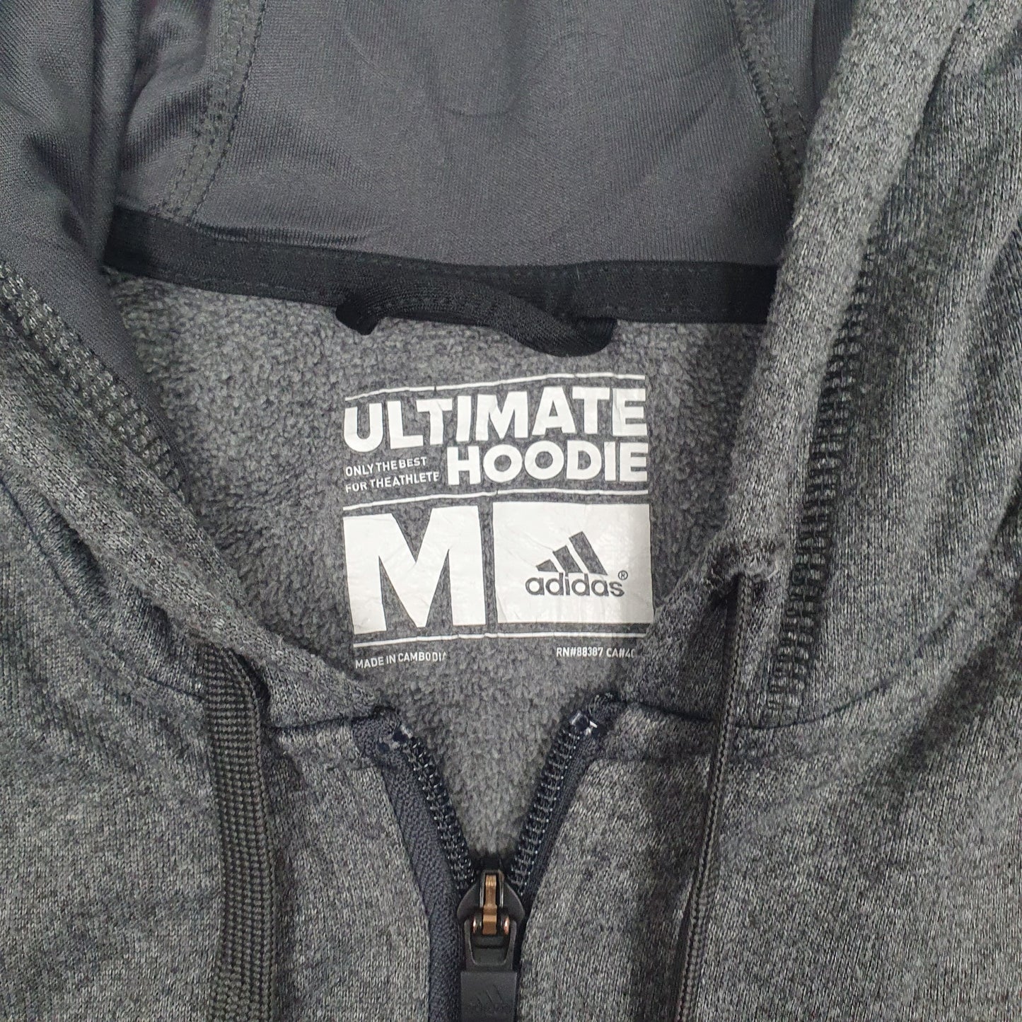 Mens Grey Adidas Climawarm Full Zi Jumper