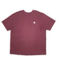 Mens Burgundy Carhartt  Short Sleeve T Shirt
