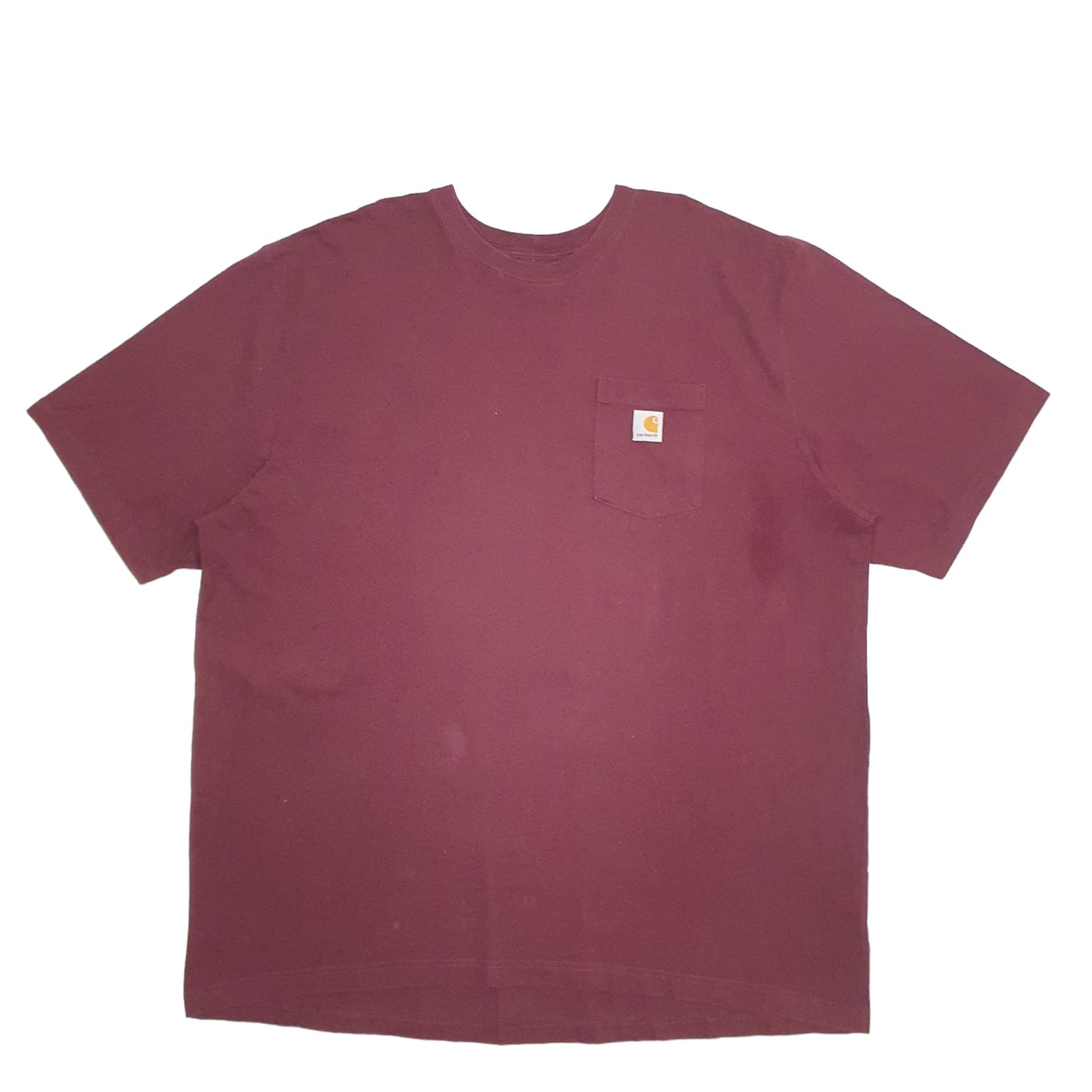 Mens Burgundy Carhartt  Short Sleeve T Shirt