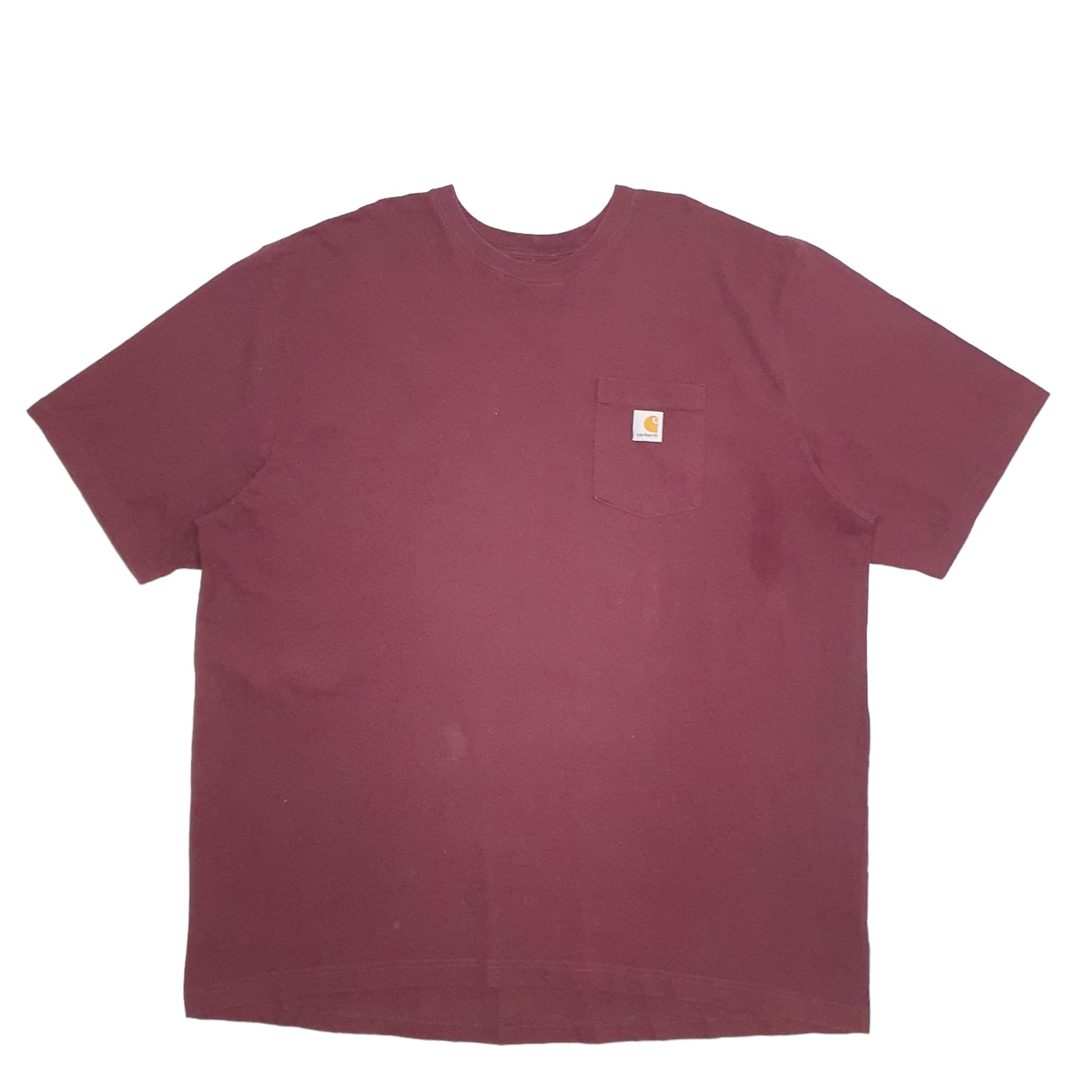 Mens Burgundy Carhartt  Short Sleeve T Shirt