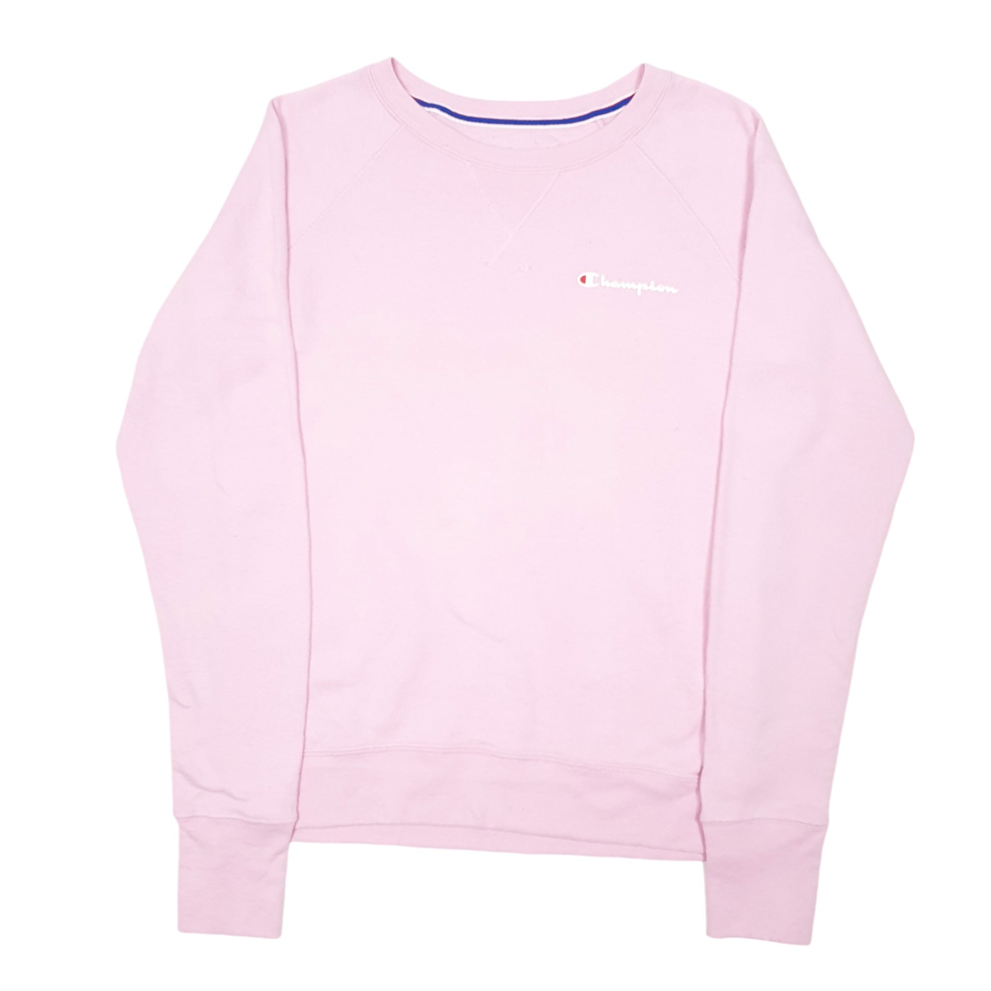 Womens Pink Champion Raglan Script Crewneck Jumper