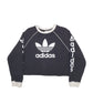 Mens Black Adidas Spellout Crewneck Jumper