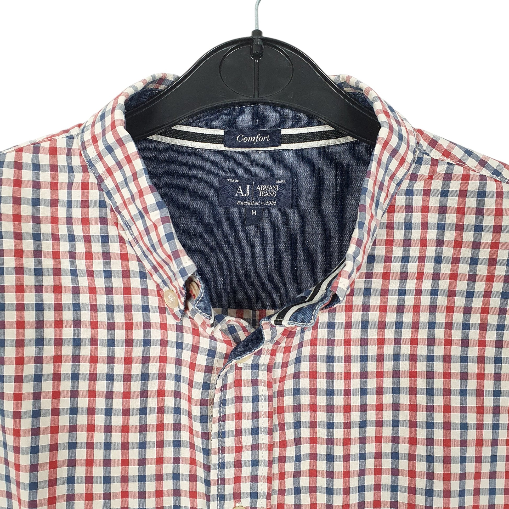 Mens White Armani Jeans Comfort Long Sleeve Shirt