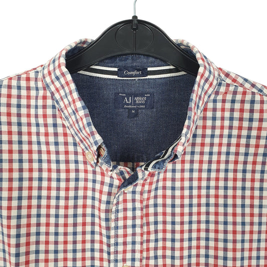 Mens White Armani Jeans Comfort Long Sleeve Shirt