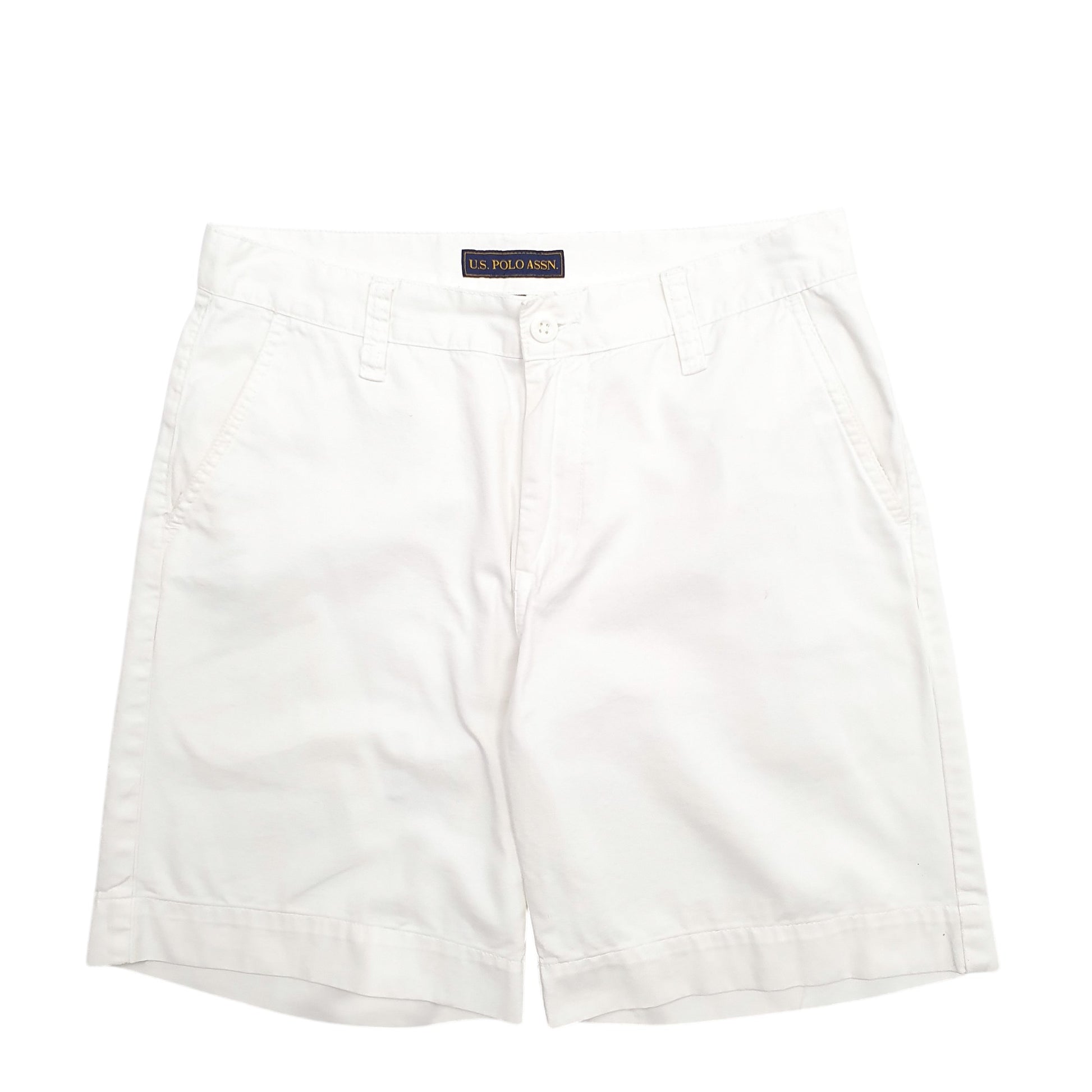 Mens White U.S.Polo Assn.  Chino Shorts