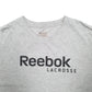 Mens Grey Reebok Spellout Lacross Short Sleeve T Shirt