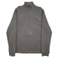 Mens Grey Ralph Lauren Polo Quarter Zip Jumper