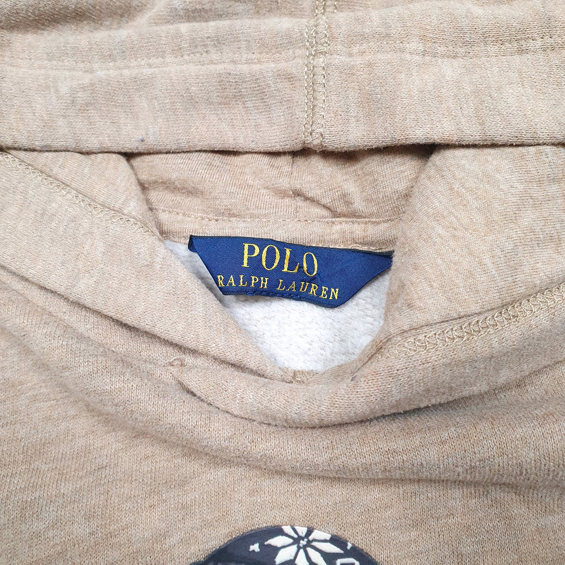 Womens Beige Polo Ralph Lauren Bear Teddy Polski Hoodie Jumper