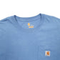 Mens Blue Carhartt Pocket Short Sleeve T Shirt