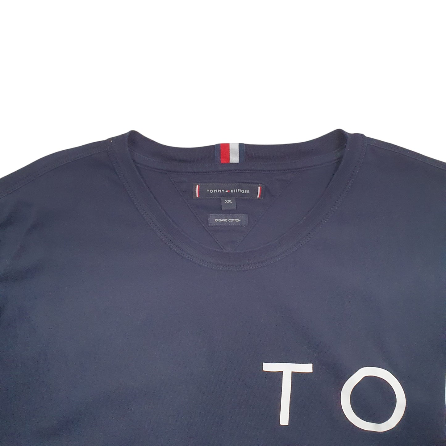 Mens Navy Tommy Hilfiger Spellout Short Sleeve T Shirt