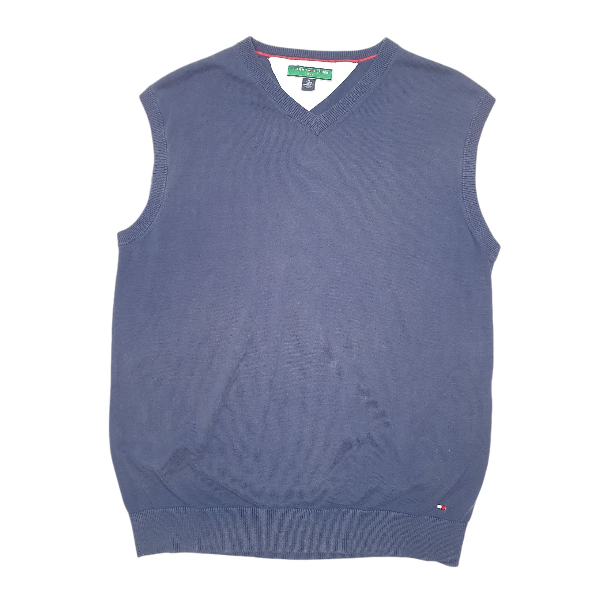 Mens Tommy Hilfiger Navy V Neck Knit Golf Tank Top Sweater Vest