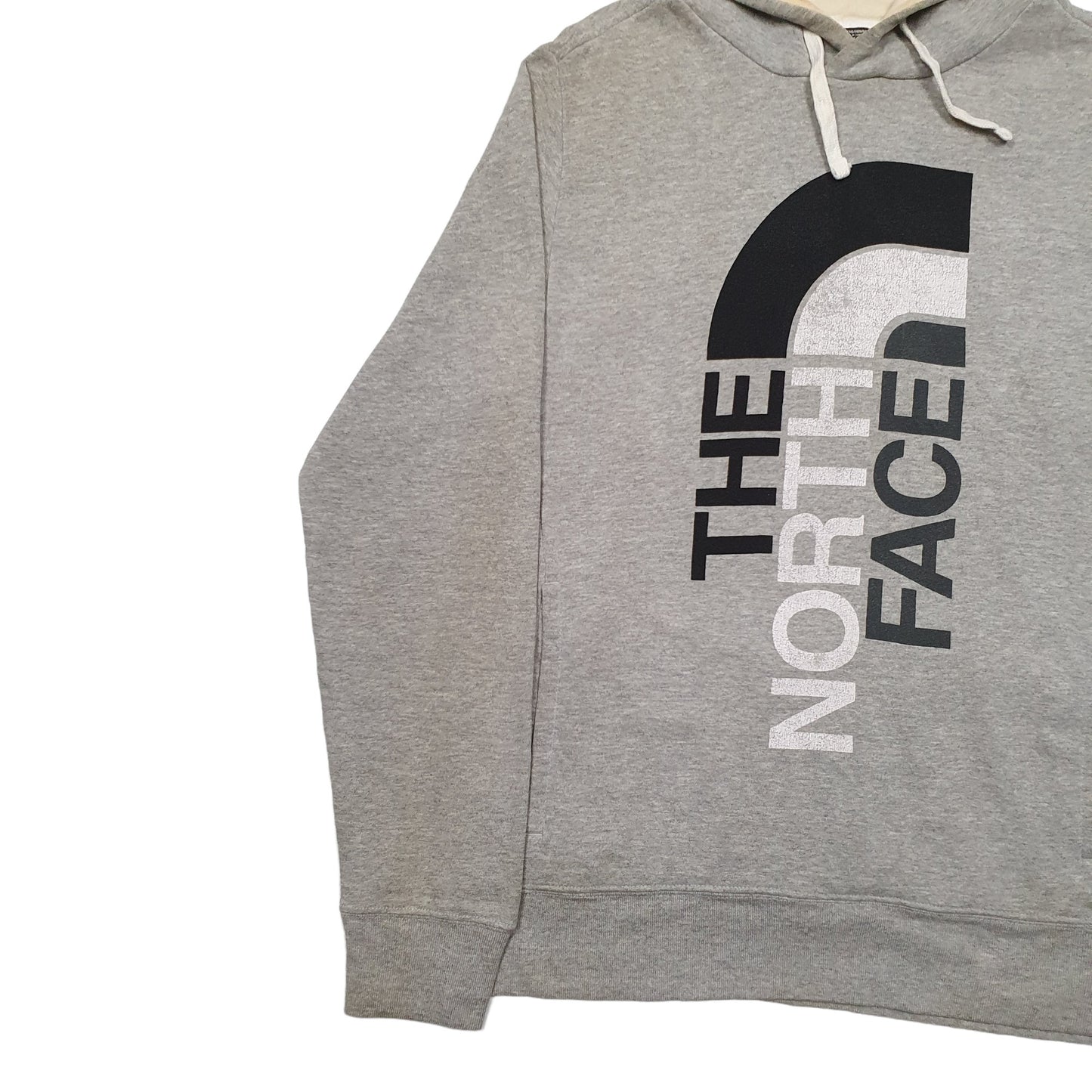 Mens Grey The North Face Spellout Hoodie Jumper