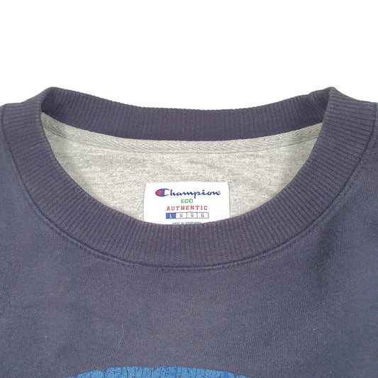 Mens Navy Champion C Logo Crewneck Jumper