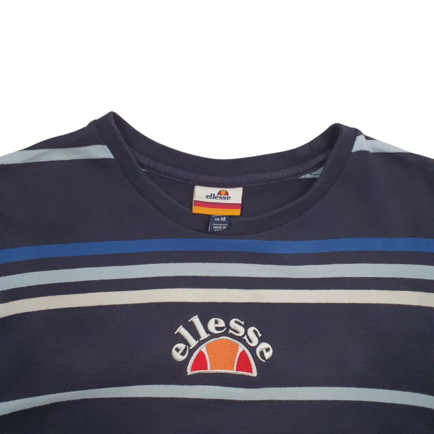 Mens Navy Ellesse Stripes Short Sleeve T Shirt