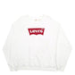 Mens White Levis Spellout Crewneck Jumper