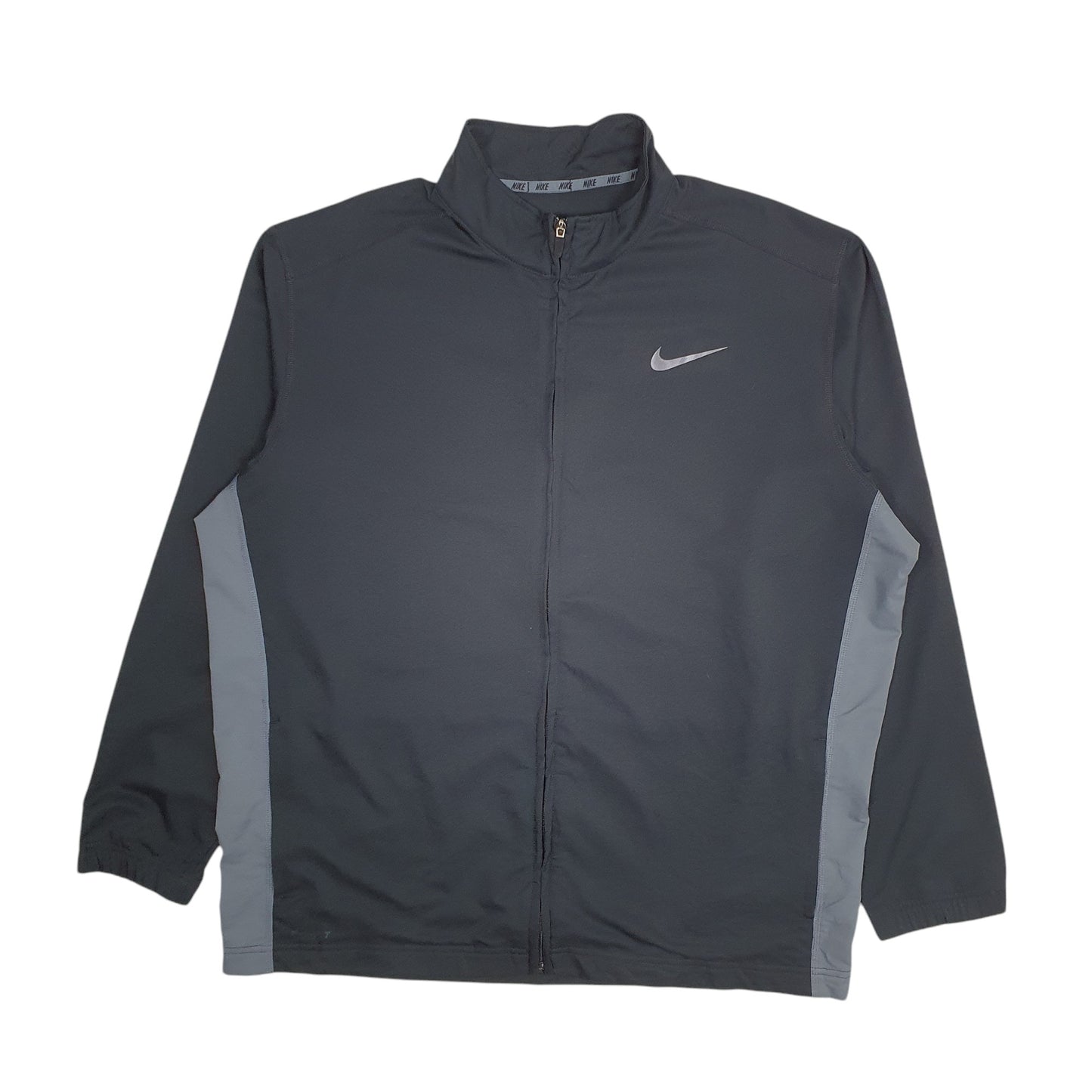 Mens Black Nike Dri Fit Running Hoodie Coat