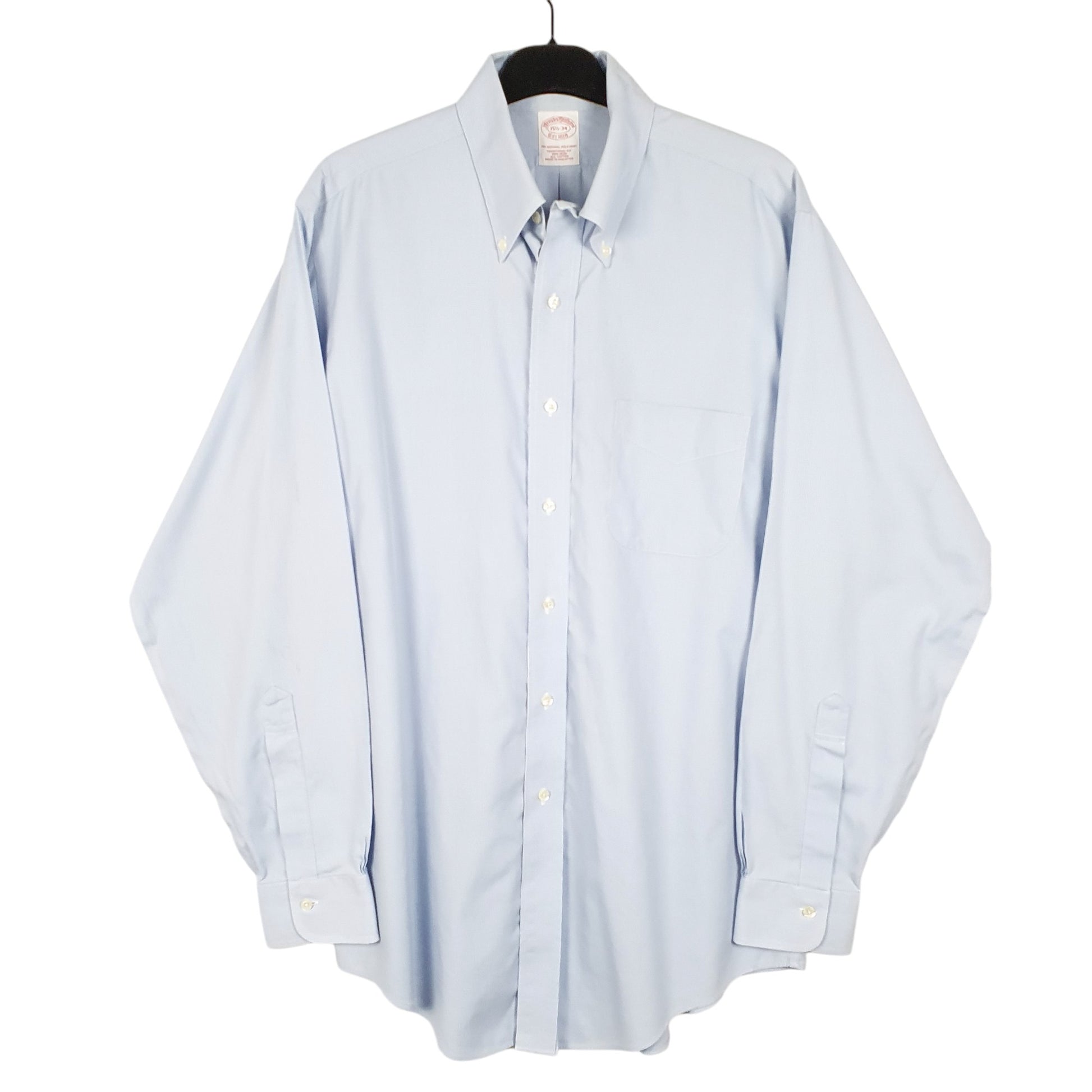 Mens Blue Brooks Brothers Houndstooth Long Sleeve Shirt