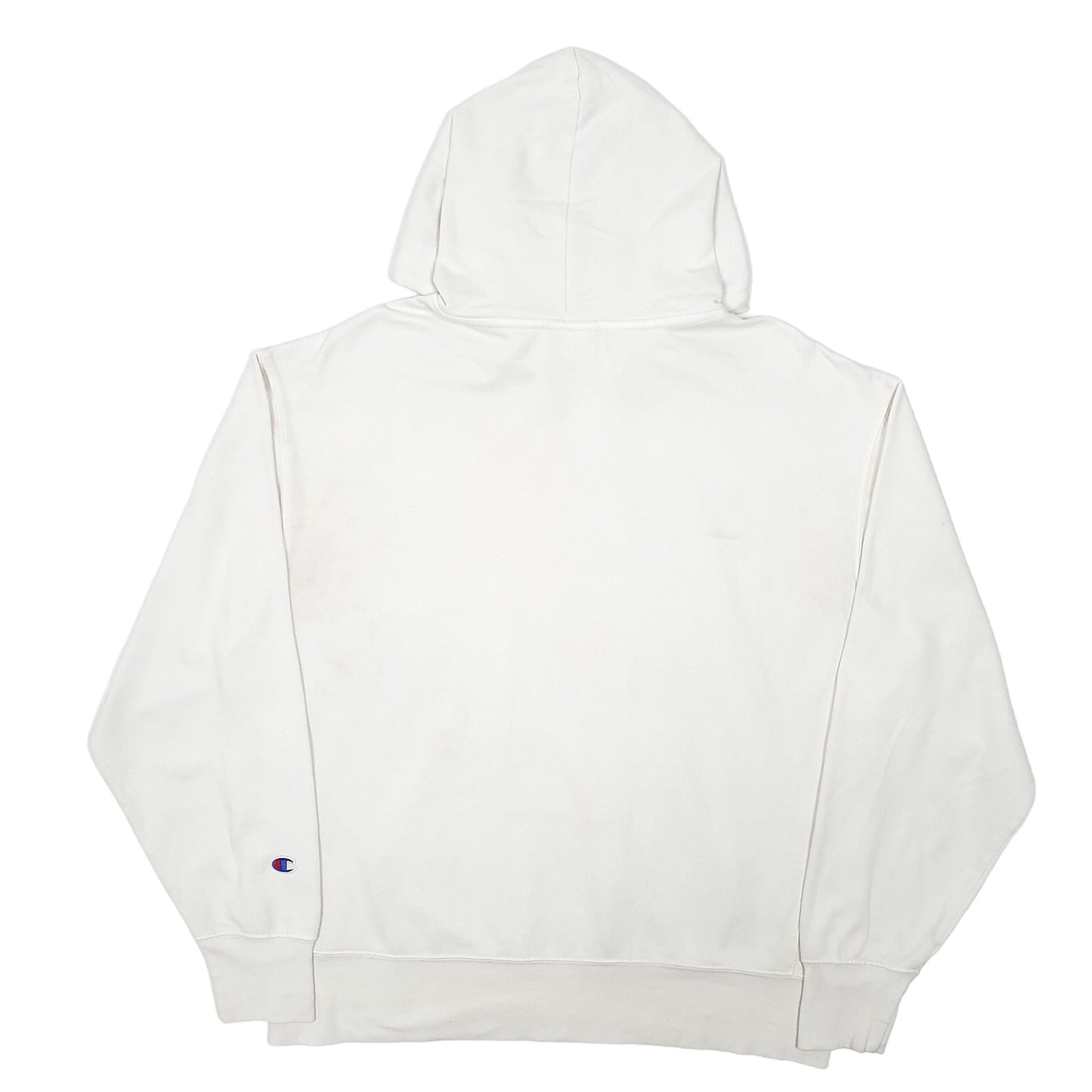 Mens Cream Champion Athletics Hoodie Jumper