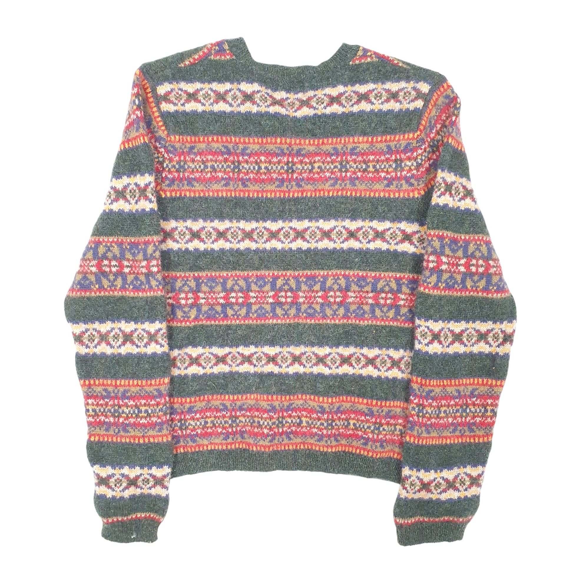 Womens Green No Restrictions Vintage Knit V Neck Jumper