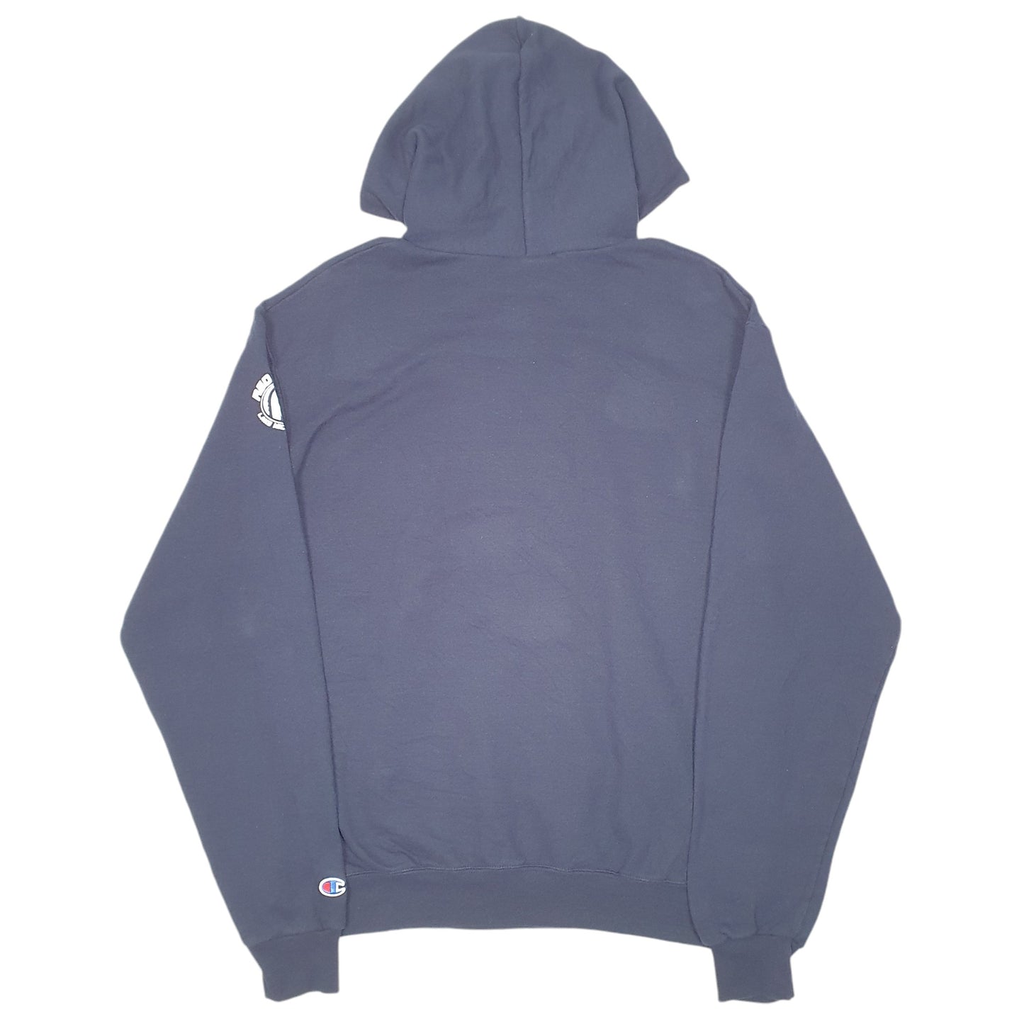 Mens Navy Champion Lake Michigan College USA Spellout Redhawks Hoodie Jumper