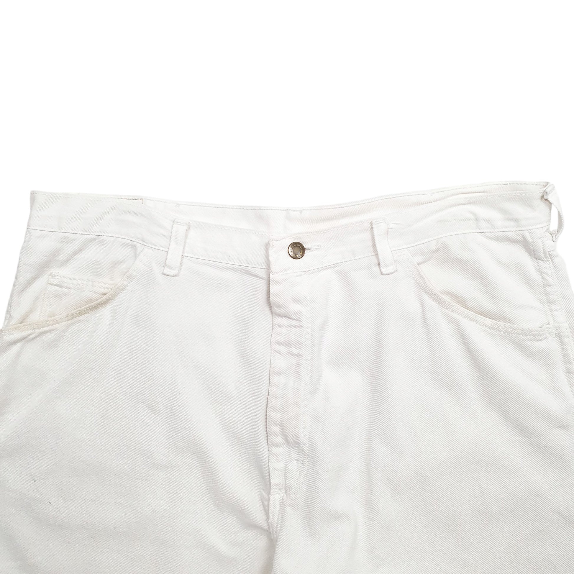 Mens White Wrangler Denim Jeans Jorts Denim Shorts