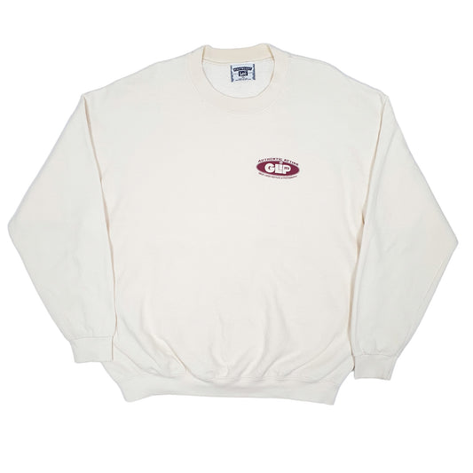 Mens Cream Lee GLIP Heavyweight Made In USA Great Lakes Photography Crewneck Jumper