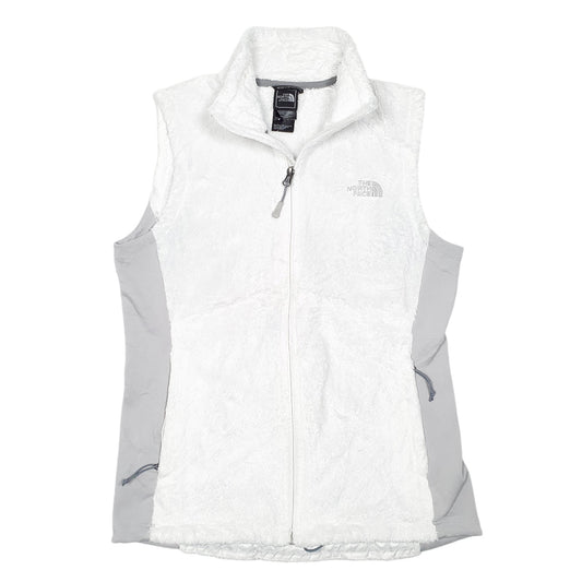 Womens White The North Face Fleece Zip Hoodie Coat