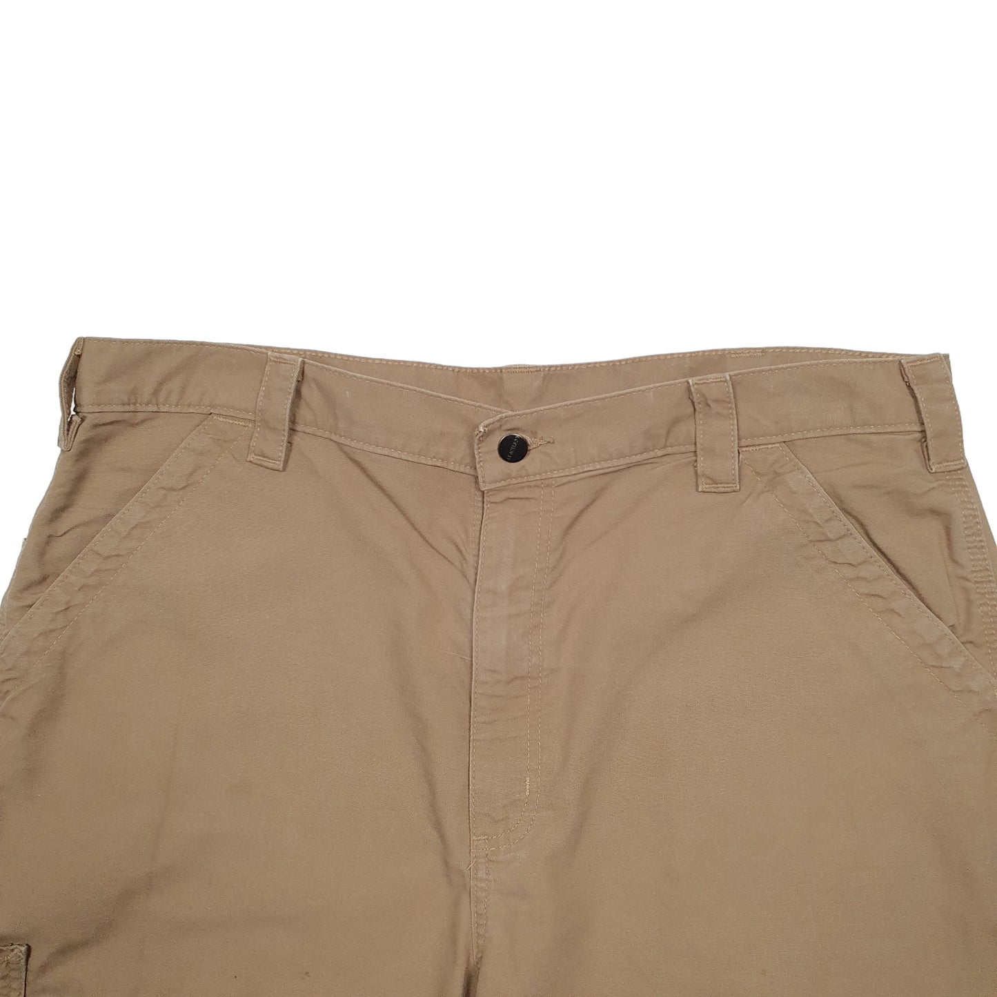 Mens Brown Carhartt Workwear B147 DKH Carpenter Shorts