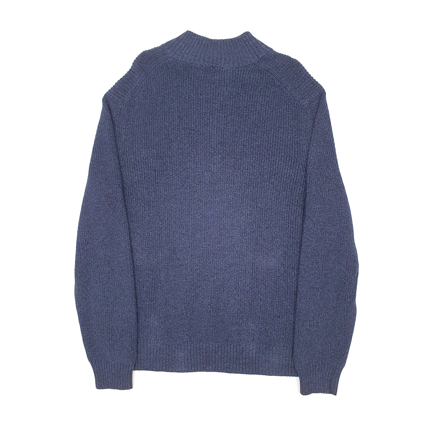 Mens Navy Calvin Klein Chunky Knit Quarter Zip Jumper