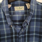 Mens Navy L.L.Bean Northwood Vintage 1990s Flannel Overshirt Long Sleeve Shirt