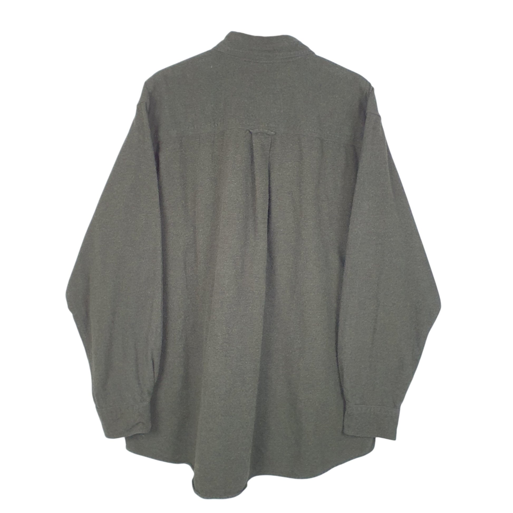 Mens Green Woolrich Chamois Overshirt Shacket Long Sleeve Shirt