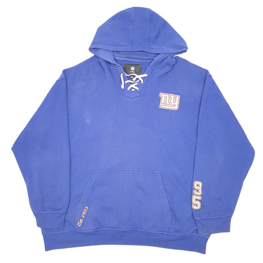 Mens Blue NFL New York Giants Football Pro Line Spellout Hoodie Jumper