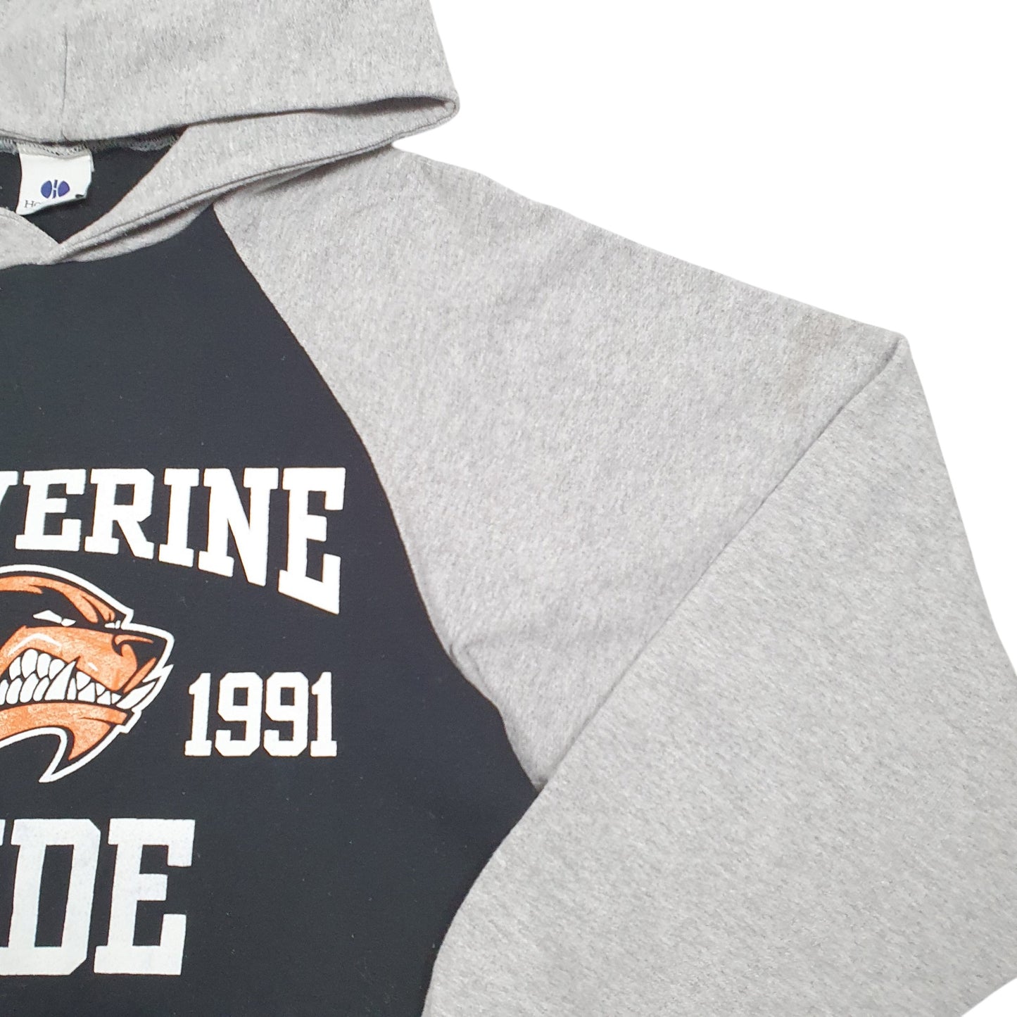 Womens Black Holloway Wolverine Pride USA Spellout Football College Hoodie Jumper